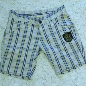 OLD SKOOL WHITE PLAID SHORTS